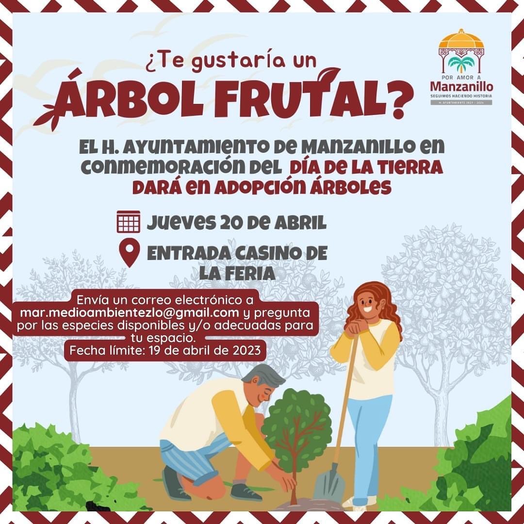 Invita Ayuntamiento de Manzanillo a adoptar un árbol frutal – ManzanilloTV